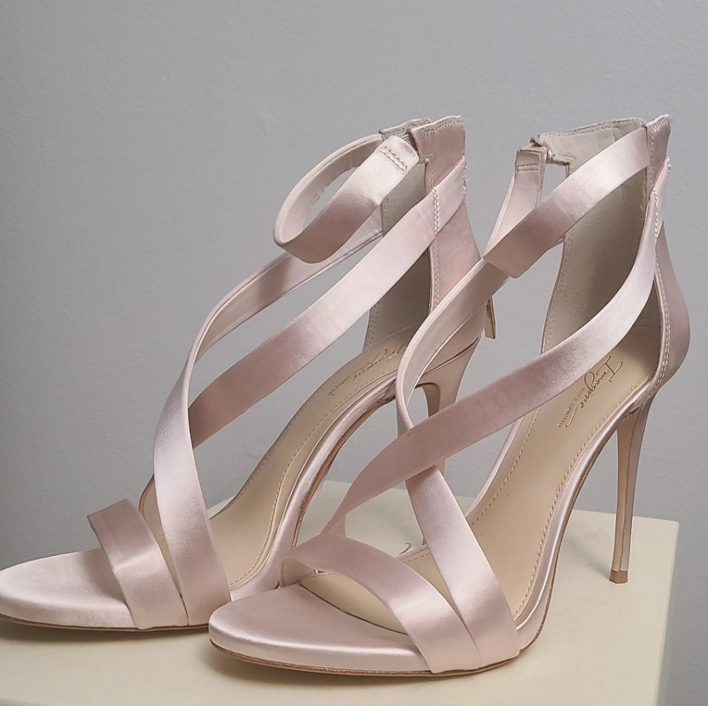 Pink Satin Heels